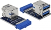 Picture of Delock USB 3.0 Pin Header female > 2 x USB 3.0 female – up, stacked
