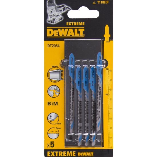 Изображение Dewalt Brzeszczot do wyrzynarek typ T BIM82x55mm 5szt. do metalu DT2054