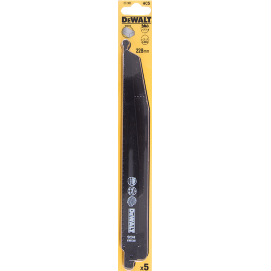 Изображение Dewalt Brzeszczoty do pilarek szablowych HCS 305mm podz. 4,2mm 5szt. DT2364