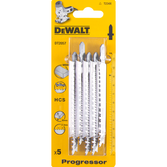Picture of Dewalt Brzeszczoty do wyrzynarek typ T HCS116x91mm 5szt. do drewna DT2057