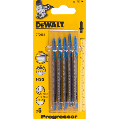 Picture of Dewalt Brzeszczoty do wyrzynarek typ T HSS100x74mm 5szt. do metalu DT2058