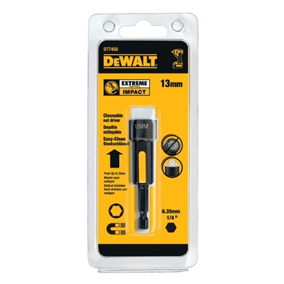 Изображение Dewalt Kocówka nasadkowa magnetyczna 13mm samoczyszczca DT7450