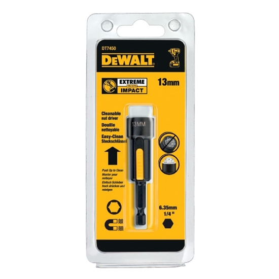 Изображение Dewalt Kocówka nasadkowa magnetyczna 13mm samoczyszczca DT7450