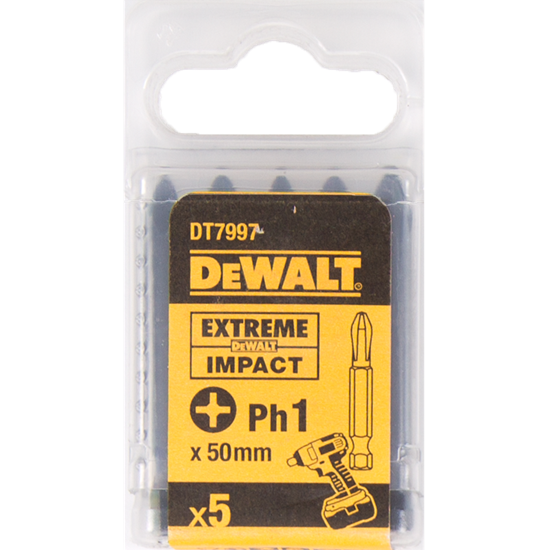 Изображение Dewalt Kocówki wkrtarskie Torsion Ph1x50mm 5szt. - DT7997