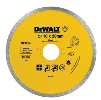 Picture of Dewalt Tarcza diamentowa 110x20mm ciga do DWC410 (DT3714)