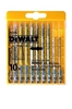 Изображение Dewalt Zestawy brzeszczotów do wyrzynarek 10 sztuk do drewna 2xDT2177, DT2166, DT2165, DT2075 + 1xDT2050, DT2168 - DT2290