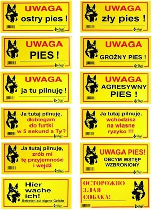 Attēls no Dingo Tabliczka ostrzegawcza metalowa - "Uwaga ja tu pilnuj!"