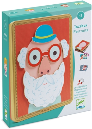 Attēls no Djeco Drewniane magnesy i metalowe pudeko - Portrety
