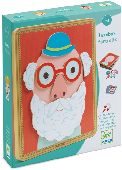 Picture of Djeco Drewniane magnesy i metalowe pudeko - Portrety