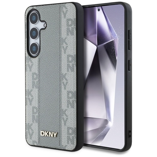 Picture of DKNY DKNY Leather Checkered Pattern MagSafe case for Samsung Galaxy S25 taupe
