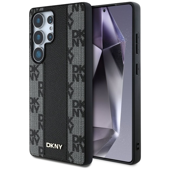Picture of DKNY DKNY Leather Checkered Pattern MagSafe Case for Samsung Galaxy S25 Ultra Black