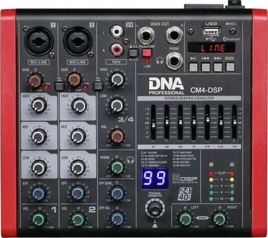 Picture of DNA DNA CM4-DSP mikser audio 4 kanay USB MP3 Bluetooth Phantom