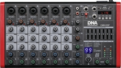 Изображение DNA DNA CM8-DSP mikser audio 8 kanaów USB MP3 Bluetooth Phantom