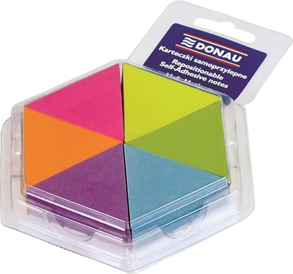 Изображение Donau Bloczek samoprzylepny, notes-trójkt, 43x50mm, 6x150 kart, neonowe (5901498044239)