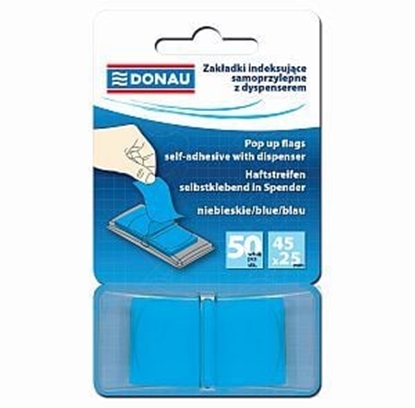 Picture of Donau ZAKADKA INDEKSUJCA Z DYSPENSEREM, DONAU, PP, 45X25MM, 50K, NIEBIESKA 7558001PL-01