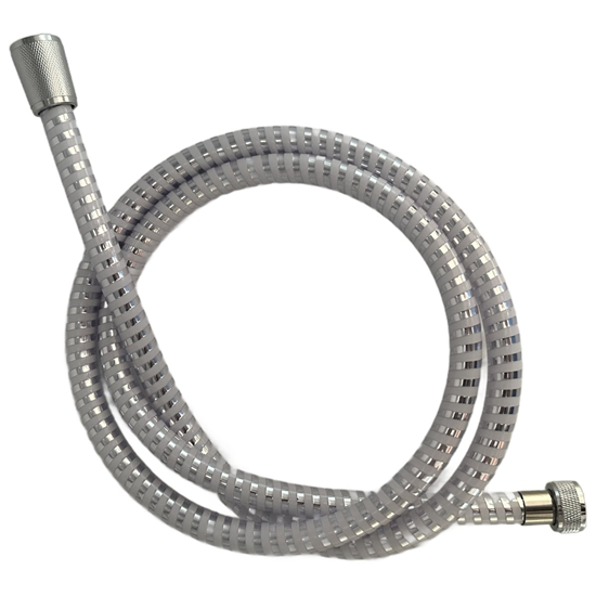 Picture of Dušas pievads AB PVC 150cm, hromēts|balts