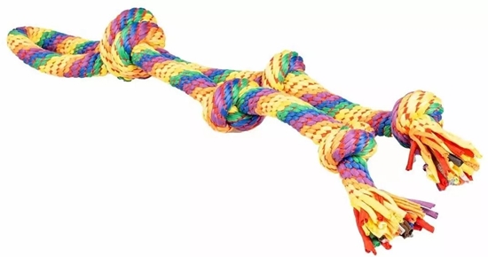 Picture of Duvo+ Zabawka sznurkowa elastyczna 4 wzy wielokolorowa 55x10x7cm 15805