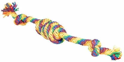 Attēls no Duvo+ Zabawka sznurkowa elastyczna z wzami i warkoczem multikolorowa 63x8x8cm