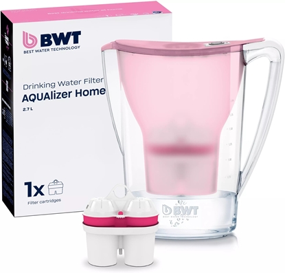 Изображение Dzbanek filtrujcy BWT Dzbanek filtrujcy wod Aqualizer Home 2.7L Róowy - manualny z wkadem Mg2+