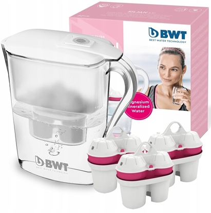 Изображение Dzbanek filtrujcy BWT Dzbanek filtrujcy wod Siljan 3.3 l Biay + 3 wkady magnezowe