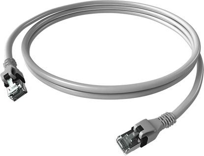 Attēls no Easylan DualBoot® PushPull Patch Cable Cat.6A (Class EA), S/FTP, RJ45 / RJ45, grey, 0.5 m