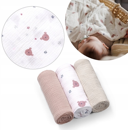 Attēls no EgaKids BABY ONO 828/03 PIELUSZKI mulinowe marszczone super mikkie SZARE