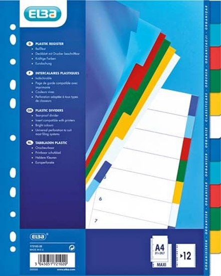 Picture of Elba Przekadki kolorowe A4+ 12szt. (E17210220)
