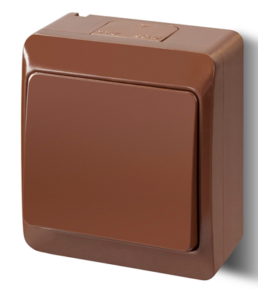 Picture of Elektro-Plast cznik natynkowy NT Hermes 1-biegunowy schodowy brzowy (0331-06)