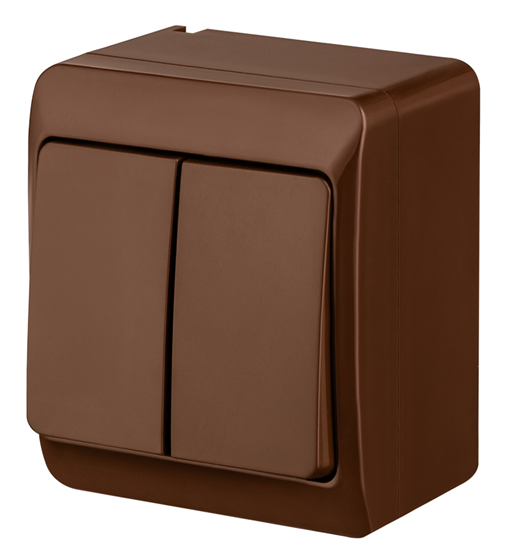 Picture of Elektro-Plast cznik natynkowy NT Hermes wiecznikowy brzowy (0332-06)