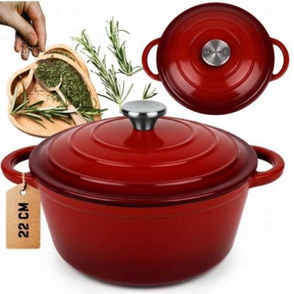 Picture of EMALIOWANY GARNEK ELIWNY 26cm 5L HAGE CZERWONY