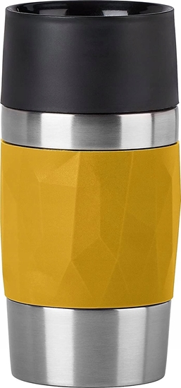 Picture of Emsa Emsa TRAVEL MUG Compact thermal mug (yellow/stainless steel, 0.3 liters, screw cap)