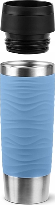 Picture of Emsa Emsa TRAVEL MUG Waves Grande thermal mug (light blue/stainless steel, 0.5 liters)