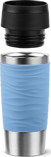 Picture of Emsa Emsa TRAVEL MUG Waves thermal mug (light blue/stainless steel, 0.36 liters)