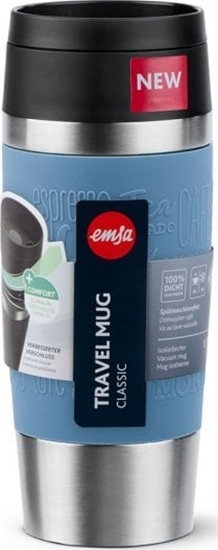 Picture of Emsa TRAVEL MUG Classic Thermo Mug (blue/stainless steel, 0.36 liters)