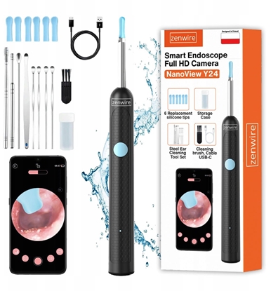 Изображение Endoskop Otoskop Urzdzenie do Czyszczenia Uszu Woskowiny Kamera WiFi SMART