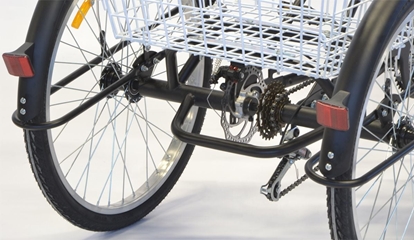 Изображение Enero Rower 3-koowy 24" rehabilitacyjny 6-biegowy czarny