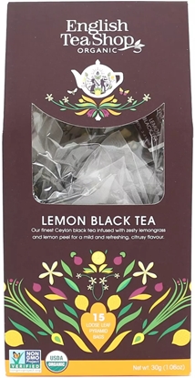 Attēls no English Tea Shop Herbata czarna Lemon Black Tea 15 piramidek