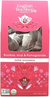 Изображение English Tea Shop Herbata zioowa Rooibos, Acai & Pomegranate 15 piramidek