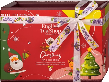 Picture of English Tea Shop Zestaw herbat witecznych Holiday Red Santa Collection 12 piramidek