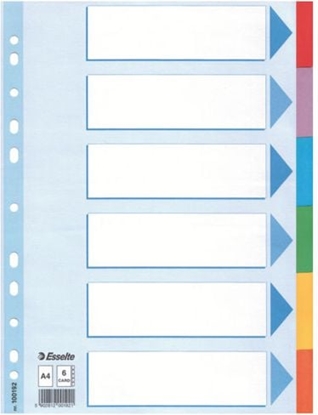 Изображение Esselte Przekadki do segregatora A4 z kart opisow kartonowe (10K061DZ)