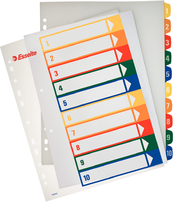 Attēls no Esselte Przekadki kartonowe do nadruku A4 1-10 (100213)