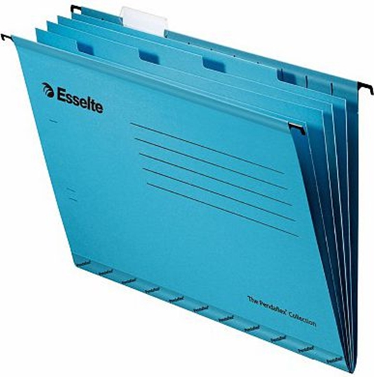 Picture of Esselte Teczka zawieszana A4 z przekadkami, 10sztuk, niebieska (93133)