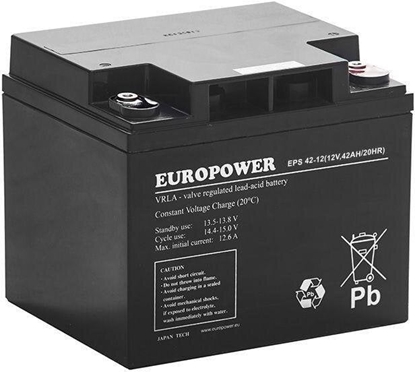 Picture of Europower Akumulator AGM serii EPS 12V 42Ah (ywotno 8-12 lat)