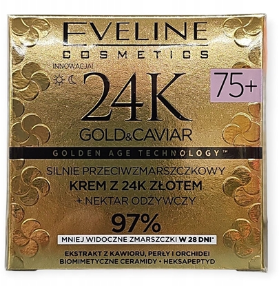 Attēls no Eveline 24K Gold&Caviar Krem 75+ dzie/noc 50ml