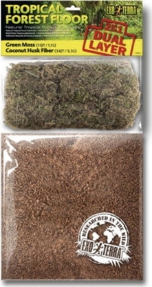 Attēls no Exo Terra Podoe do terrarium Tropical Forest Floor, dwuwarstwowe, 6,6L + 2,2L
