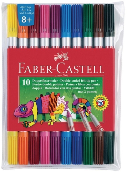 Picture of Faber-Castell FLAMASTRY DWUSTRONNE ETUI 10 SZT FABER CASTELL