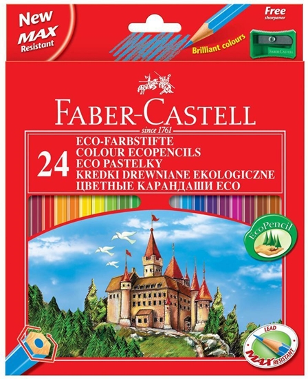 Picture of Faber-Castell Kredki oówkowe 24 kolory Eco