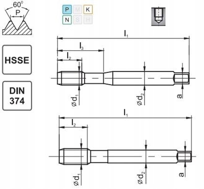 Изображение Fanar GWINTOWNIK UNF 1/2-20 DIN-374C R40 (2B) HSSE 800