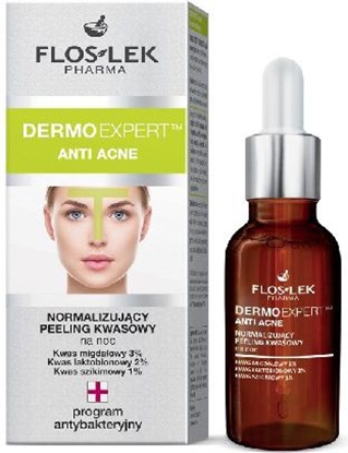 Attēls no Floslek Pharma Dermo Expert Anti Acne Peeling kwasowy normalizujcy na noc 30ml