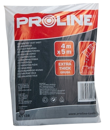 Picture of Folia malarska Pro-Line gruba 4 x 5m (41138)